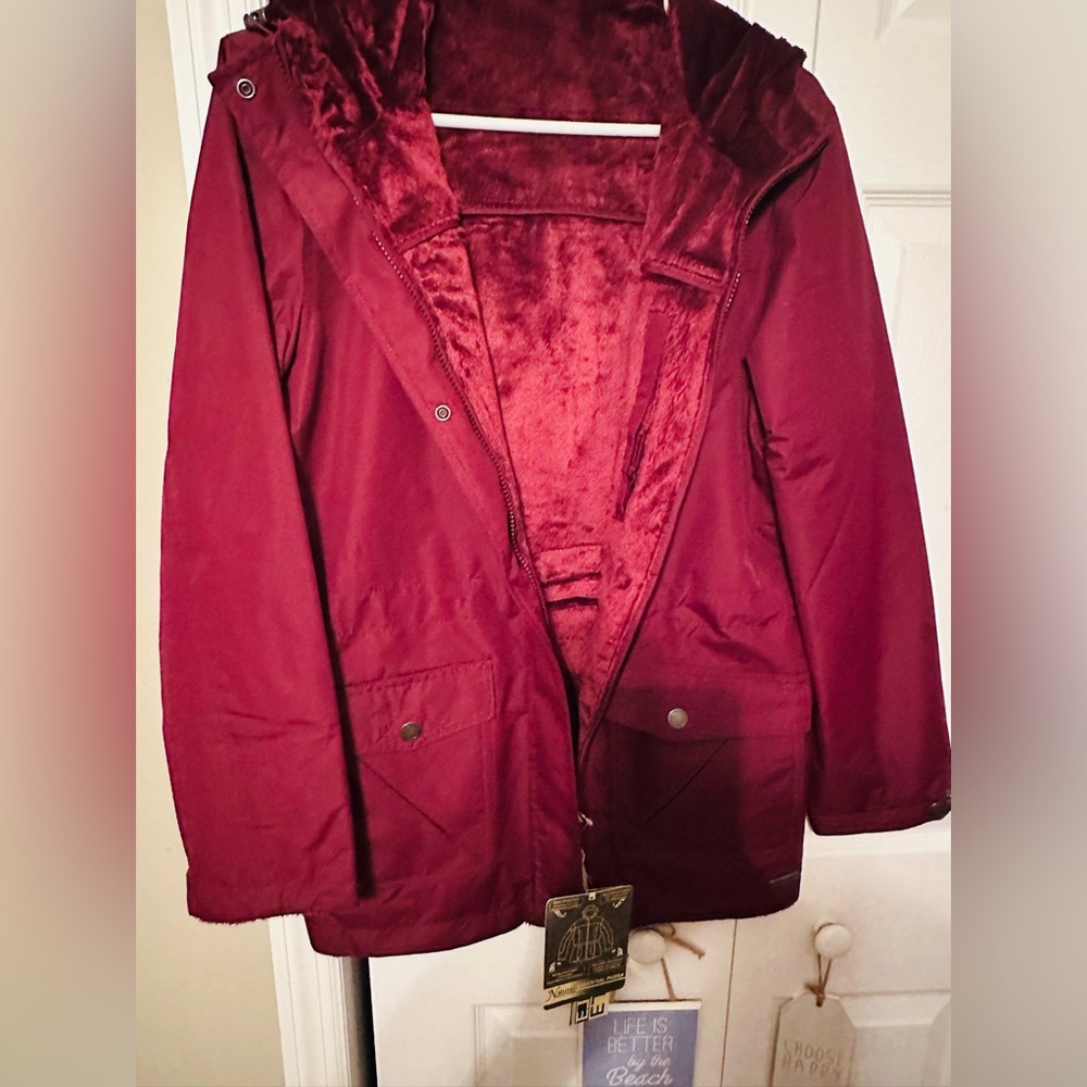 Size Small -Reversible jacket. Brand New, Tags still on. Color- Burgundy